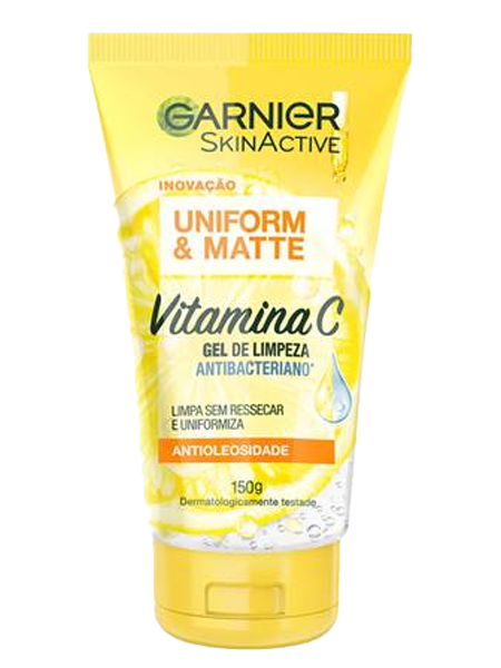 Imagem Gel de Limpeza Facial Antibacteriano Uniform & Matte Garnier Vitamina C | Garnier